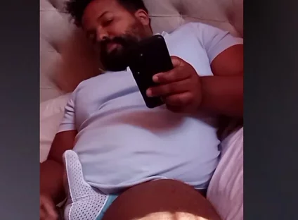 Stepdaddy Bear Plays with Covered Cock on Live
