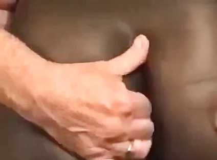 White Fingers Younger Black Husbands Big Butt and Works His Tits