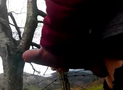 Man with a Cock Fat and Long Massages Her on the Mountain, a Goatherd Interrupted