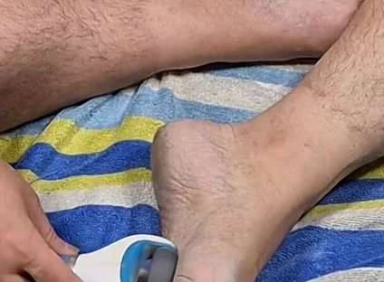 Chubby Daddy Bear Scrub His Dirty Feet