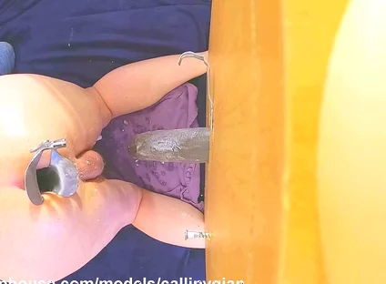 Extreme Anal - Huge Speculum Keeps Femboy Ass Opened