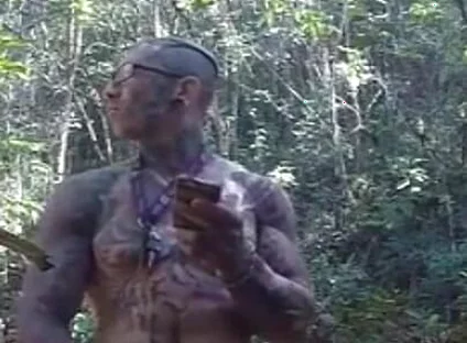 Handjob in the Waterfall Cumming with Soft Cock