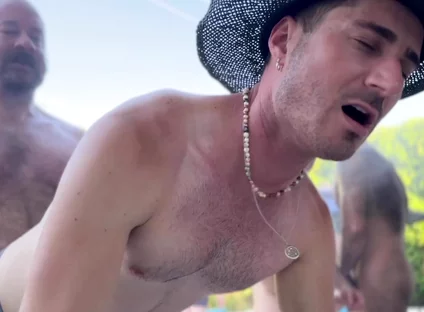 Massive Gay Poolside Orgy