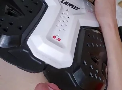 When Wear Motocross Protection, I Love Jerking off My Big Cock