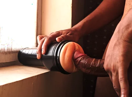 A Big Dick Fucking with the Sex Toy for First Time