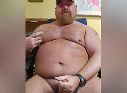 Stroking Thick Bear Cock