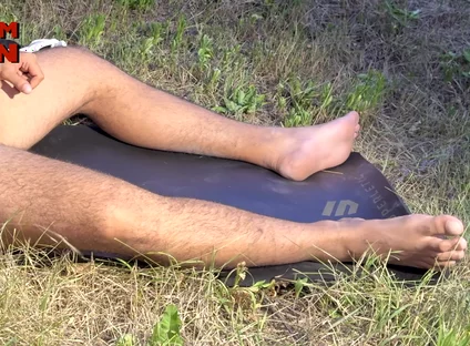 Huge Arab Alpha Brought His Big Feet, Big Cock and Balls Full to the Max
