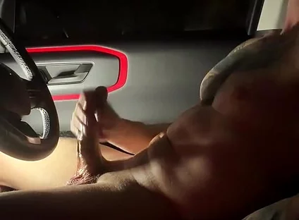 Car Masturbate and Cum