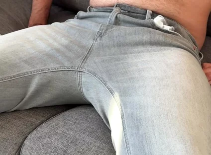 Big Cock in Skinny Jeans - Big Cumshot
