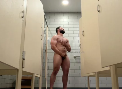 Beefy Muscle Locker Room Showers