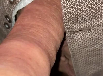 Uncut Cumshot in His Own Foreskin
