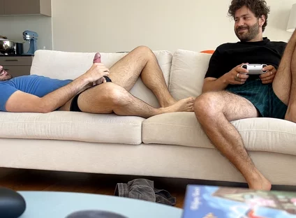 Straight Buddie Helps Jerking off