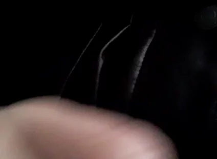 Leather Chastity Sub Jerks and Finishes on Jacket