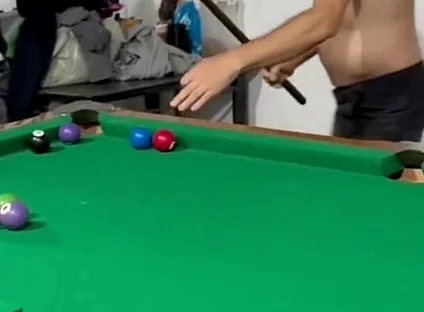 Sr Carmona and Victor Ferraz Playing Naked Billiards
