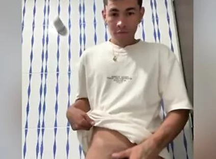 Spectacular Cumshot From A Cute Latino Boy