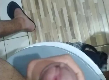 Handjob in the Bathroom
