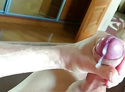 Huge Uncut White Dick Cums Tons Of Cum