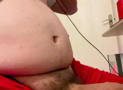 Little Chub Stroking His Thick Cock Until He Cums