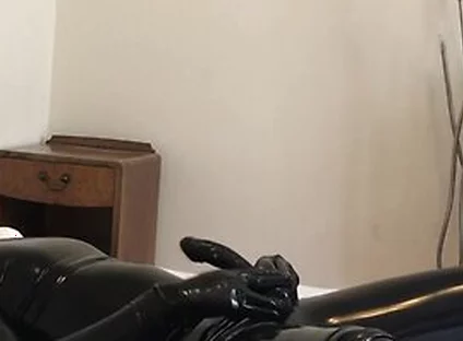 Rubber Clothes Strip To Rubber Skin And Loud Cum In Sheath