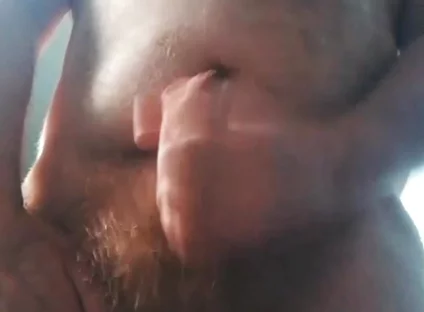 Big British Hairy Stepdaddy Bear Wanking with Cumshot