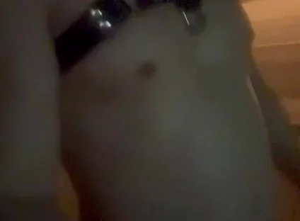 Naked Muscular Asian Stud Owns the Night Streets in Nothing but a Leather Harness