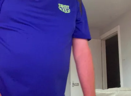 My Blue Football Shirt with Stocking on