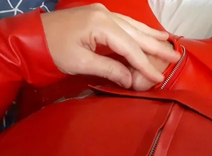 Cum on Roommate's Cosplay Leather Costume