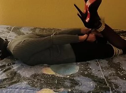 Selfbondage Hogcuffed Vibed N Orgasm Denied