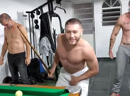 Me, Carmona, Opaido Carmona and Viking De Taubaté Started a Game of Pool Naked