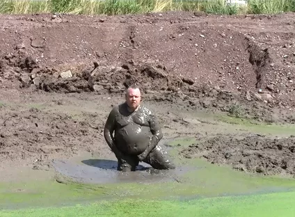 Mud Bath in Dark, Creamy Pond Mud