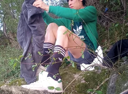 Behind the Scenes Jon Arteen After Masturbating Ejaculating Thick Cum Play Cleaning Tidying up Creating Artistic Sperm on Moss
