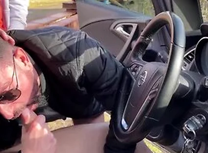 2 Slutty Guys Suck Me Dry In My Truck Rest Stop Blowjob