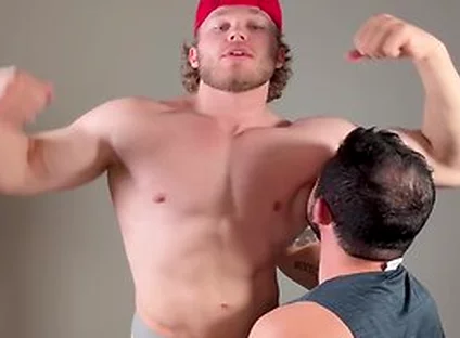 Muscle Stud Makes Boy Sniff Pits
