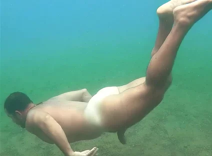 What a Nice Feeling to Swim Like This, I Wanted to Have Cum for You, but People Showed up