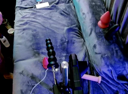 Random Stranger Controls My Fuck Machine and Destroys My Hole with Huge Anal Beads Deepest Ride and Massive Load