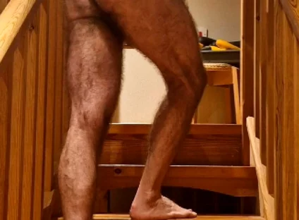 Hairy Walk up Stairs