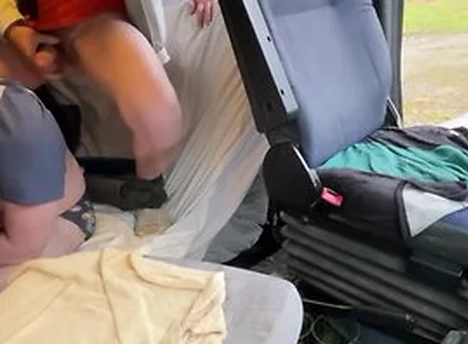 Public Truck Cruising We Flash Our Bulges And A 3-way Begins Inside