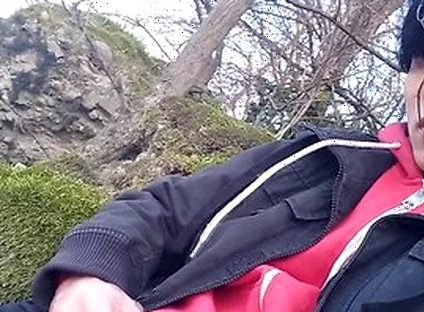 Gay Asian Twink Jon Arteen Wanks Outdoor Winter Risky, Ruined Orgasm, Big Cumshot Cleans Sperm Thigh