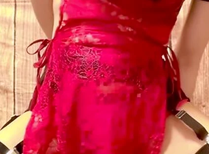 [quietly At Home] Red Sexy Costume [pseudo Sex Masturbation]