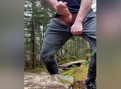 Jerking Off On Public Hiking Trail