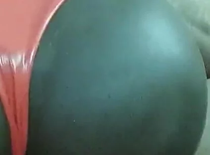 Black ass sextoy in shiny pants ass cumshot