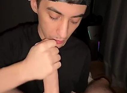 Pov Dick Sucking On Cum On Face