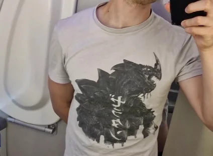 14 Hours of Flight I Can't Resist to Show You My Cock