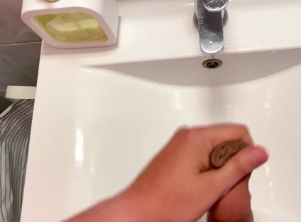 Quick Jerk off and Playing with My Cum