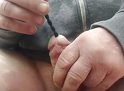 Jerking off in the Woods with Cum