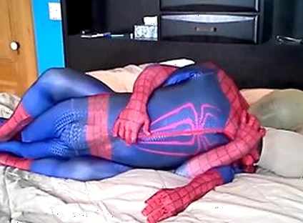 Masked Spiderman Struggles Against Spiderman