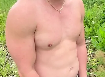 Muscular Asian Hunk Strips and Flexes Naked by the Highway - Public Muscle Worship Jo & Cum Eating