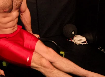 Wrestler Coregasm in Singlet