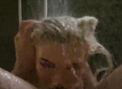 Throatpie under the shower