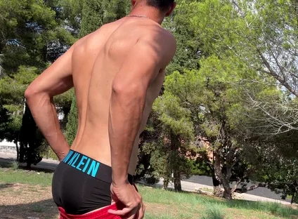 Short Risky Naked Flashing on Summer Day